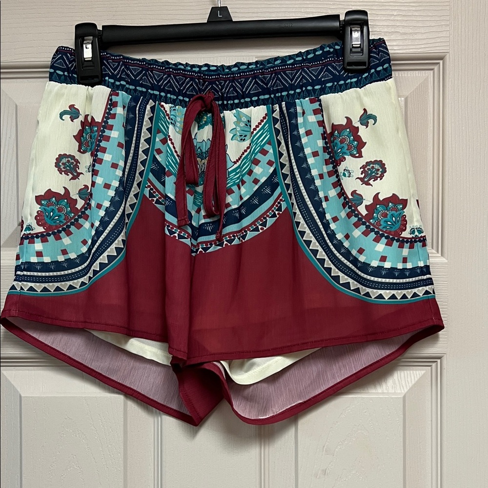Freestyle Revolution Dress  Shorts - Burgundy and Teal